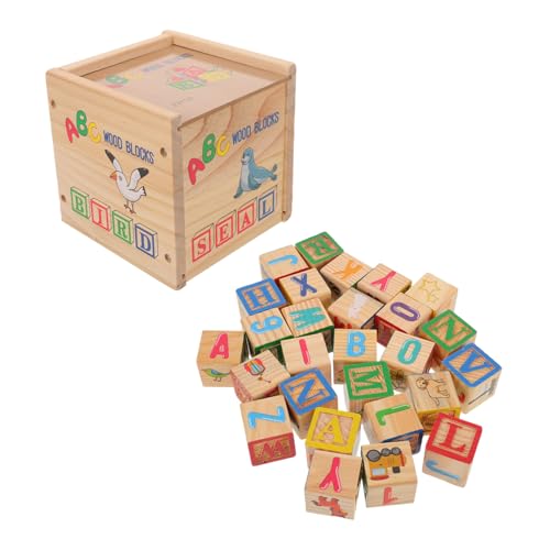 VANZACK Holz Alphabet Stapelblöcke Holzbausteine Lernspielzeug mit Großbuchstaben und Zahlen Bunte Stapelbare Bausteine für Kleinkinder Montessori Pädagogisches Kreativität und Motorik VANZACK Holz Alphabet Stapelblöcke Holzbausteine Lernspielzeug mit Großbuchstaben und Zahlen Bunte Stapelbare Bausteine für Kleinkinder Montessori Pädagogisches Kreativität und Motorik von VANZACK