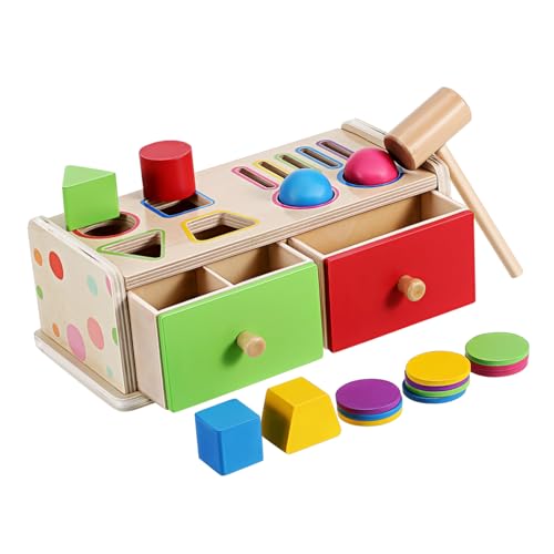 VANZACK Holz Formsortierer Montessori-Spielzeug Farbabgleichspuzzle Entwicklungsspielzeug Formsortierbox Kognitive Kleinkinder Farberkennung Visuelle Wahrnehmung Hand-Augen-koordination VANZACK Holz Formsortierer Montessori-Spielzeug Farbabgleichspuzzle Entwicklungsspielzeug Formsortierbox Kognitive Kleinkinder Farberkennung Visuelle Wahrnehmung Hand-Augen-koordination von VANZACK