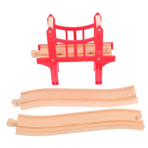 VANZACK Holzeisenbahn Zubehör mit Roter Brücke und S gleisen Flexible Holzgleise für Kompatibel mit Gängigen Holzeisenbahnen für Zuhause und Schule Kreatives VANZACK Holzeisenbahn Zubehör mit Roter Brücke und S gleisen Flexible Holzgleise für Kompatibel mit Gängigen Holzeisenbahnen für Zuhause und Schule Kreatives von VANZACK