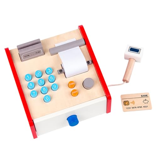 VANZACK Holzspielzeug Kinderkasse aus Holz mit Soundfunktion Simulations Kassenset für Jungen und Mädchen Kreatives Rollenspiel Zubehör für Ab Jahren Pädagogisches Feinmotorik VANZACK Holzspielzeug Kinderkasse aus Holz mit Soundfunktion Simulations Kassenset für Jungen und Mädchen Kreatives Rollenspiel Zubehör für Ab Jahren Pädagogisches Feinmotorik von VANZACK