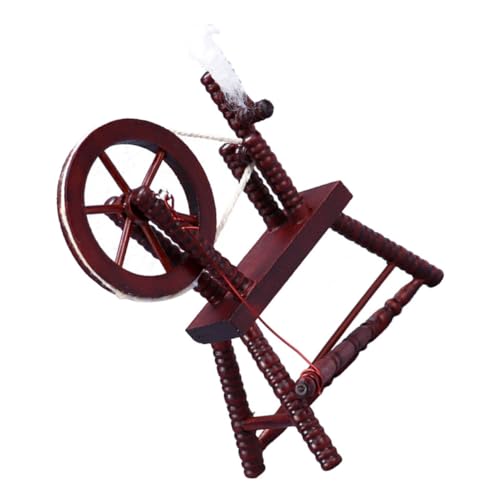 VANZACK Holzspinnradmodell Vintage-Möbel Vintage -Dekor Maschine Miniaturmöbelmodell Mikromodelldekoration hölzern Kaffee VANZACK Holzspinnradmodell Vintage-Möbel Vintage -Dekor Maschine Miniaturmöbelmodell Mikromodelldekoration hölzern Kaffee von VANZACK