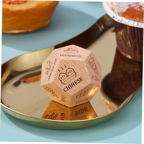 VANZACK Holzwürfel Food Decision Dice Mehrseitig mit Verschiedenen Essensoptionen Kompakt und Leicht als Dinner-Auswahl Würfel für Freunde VANZACK Holzwürfel Food Decision Dice Mehrseitig mit Verschiedenen Essensoptionen Kompakt und Leicht als Dinner-Auswahl Würfel für Freunde von VANZACK