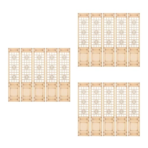 VANZACK Mini House Screen 15Pcs Miniaturraumteiler - Miniatur Chinesische Bildschirmmodell Puppenpuppenhausmöbel Foto Propament Orament von VANZACK