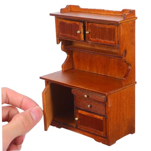 VANZACK Miniatur Puppenhaus Bücherregal aus Holz mit Doppeltür Retro DIY Schrank Möbelmodell Vielseitige Aufbewahrung und Einfache Montage für Puppenhaus Dekoration VANZACK Miniatur Puppenhaus Bücherregal aus Holz mit Doppeltür Retro DIY Schrank Möbelmodell Vielseitige Aufbewahrung und Einfache Montage für Puppenhaus Dekoration von VANZACK