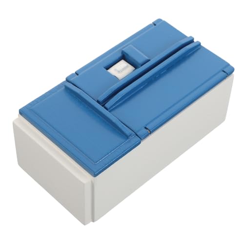 VANZACK Miniatur Puppenhaus Kühlschrank Weiß Blau Doppeltüriges Mini Kühlschrank Modell Realistische Miniatur Küchenmöbel für Rollenspiel und Sammler Kompakt und Funktional VANZACK Miniatur Puppenhaus Kühlschrank Weiß Blau Doppeltüriges Mini Kühlschrank Modell Realistische Miniatur Küchenmöbel für Rollenspiel und Sammler Kompakt und Funktional von VANZACK