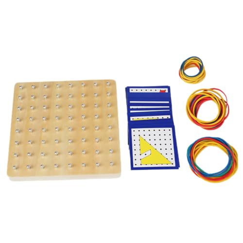 VANZACK Montessori Holz Geoboard Nagelbrett Lernspielzeug für Geometrische Formen Kreatives Motorikspielzeug von Fantasie und Mathematischem Verständnis VANZACK Montessori Holz Geoboard Nagelbrett Lernspielzeug für Geometrische Formen Kreatives Motorikspielzeug von Fantasie und Mathematischem Verständnis von VANZACK