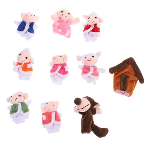 VANZACK Plüsch Fingerpuppen Lamb Wolf Story Kuscheltier für Jungen Mädchen Lustiges Fingerspielzeug Sicher und Langlebig für Zuhause und Schule VANZACK Plüsch Fingerpuppen Lamb Wolf Story Kuscheltier für Jungen Mädchen Lustiges Fingerspielzeug Sicher und Langlebig für Zuhause und Schule von VANZACK