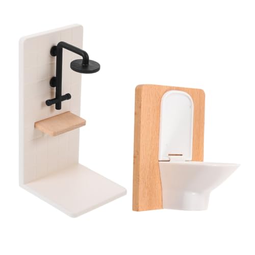 VANZACK Puppenhaus Badezimmer Miniatur Miniatur Toilette und Duschraum Realistische Langlebige Badezimmermöbel aus Holz und Kunststoff Farblich Beständig für Kreatives VANZACK Puppenhaus Badezimmer Miniatur Miniatur Toilette und Duschraum Realistische Langlebige Badezimmermöbel aus Holz und Kunststoff Farblich Beständig für Kreatives von VANZACK