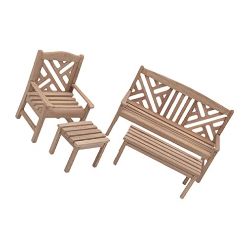 VANZACK Puppenhaus Möbelset Miniatur Holz Tisch Stuhl Teiliges Mini Haus Dekoration für Puppenhauszubehör und Kreative Wohnlandschaften VANZACK Puppenhaus Möbelset Miniatur Holz Tisch Stuhl Teiliges Mini Haus Dekoration für Puppenhauszubehör und Kreative Wohnlandschaften von VANZACK