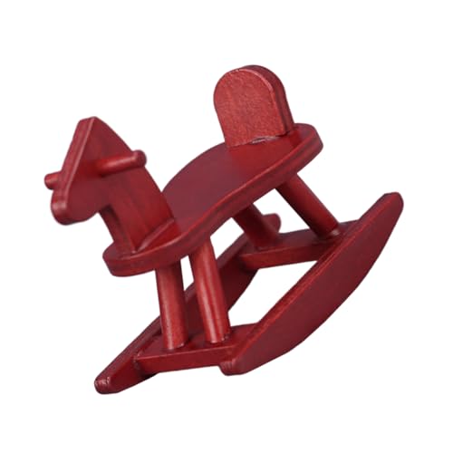 VANZACK Mini Schaukelpferd Für Puppenhaus Spielzeug Für Kinderzimmer Dekoration Und Lernspielzeug Rot Für Mini-Haus-atmosphäre Und Kreative Spielszenarien VANZACK Mini Schaukelpferd Für Puppenhaus Spielzeug Für Kinderzimmer Dekoration Und Lernspielzeug Rot Für Mini-Haus-atmosphäre Und Kreative Spielszenarien von VANZACK