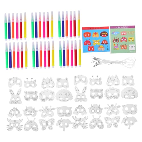 VANZACK Tiermasken zum Bemalen aus Recycelbarem Papier DIY Bastelset mit Pinseln für Halloween Geburtstag Schulaktivitäten und Kreative Kunstprojekte VANZACK Tiermasken zum Bemalen aus Recycelbarem Papier DIY Bastelset mit Pinseln für Halloween Geburtstag Schulaktivitäten und Kreative Kunstprojekte von VANZACK