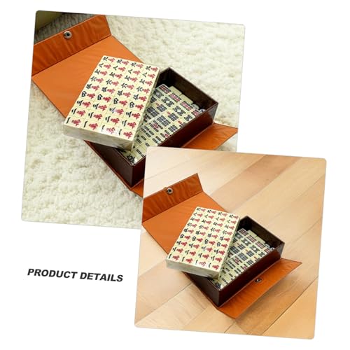 VANZACK Tragbares Mahjong mit Gravierten Spielsteinen und Würfeln Kompaktes Reise-mahjongspiel für Familie Freunde und Party Robustes Mini-brettspiel für Unterwegs und Gesellige Runden VANZACK Tragbares Mahjong mit Gravierten Spielsteinen und Würfeln Kompaktes Reise-mahjongspiel für Familie Freunde und Party Robustes Mini-brettspiel für Unterwegs und Gesellige Runden von VANZACK