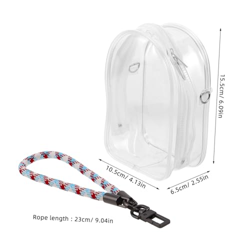 VANZACK Transparente PVC mit Farbigem Geflochtenem Trageband Klarer Display-Organizer für Figuren Schlüssel Handy und Earphones Multifunktionale Aufbewahrung für Sammlerstücke VANZACK Transparente PVC mit Farbigem Geflochtenem Trageband Klarer Display-Organizer für Figuren Schlüssel Handy und Earphones Multifunktionale Aufbewahrung für Sammlerstücke von VANZACK