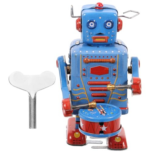 VANZACK Wind Up Trommelroboter Blechspielzeug Vintage Sammler Retro Desktop Deko VANZACK Wind Up Trommelroboter Blechspielzeug Vintage Sammler Retro Desktop Deko von VANZACK