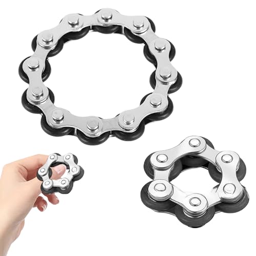 VARKAGE 2 Stück Stressabbau Spielzeug Stressabbaukette Spielzeug Unendlicher Flip Chain Flippy Chain Game Set Zum Abbau von Spannungen und Stress,für Kinder mit ADHS von VARKAGE