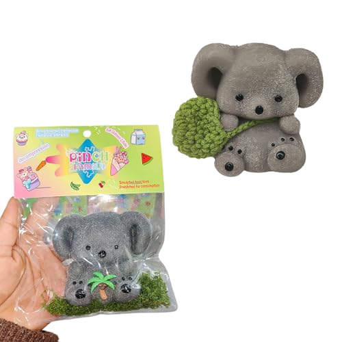 VARKAGE 2 Stück Taba Squishy, Fufu Squishy, Koala Squishy Spielzeug, Koala Fidget Toys, Koala Squeeze Spielzeug für Erwachsene und Kinder von VARKAGE