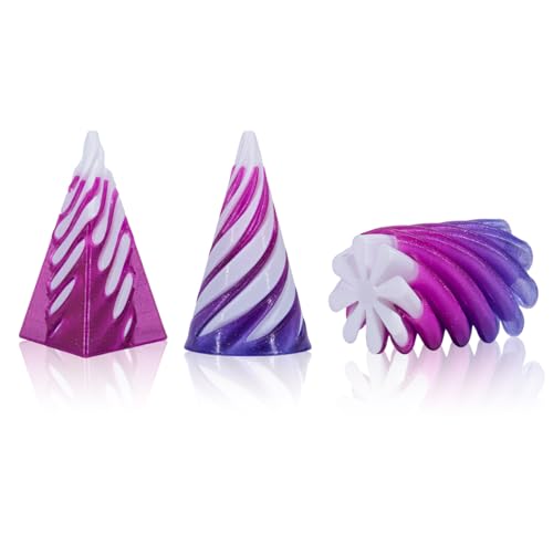 VARKAGE 3 Stück Impossible Cone Pyramid Spirale Spielzeug,3D Spiral Cone Fidget Toy,Anxiety Relief Spiral Cone Toy Impossible Pyramid,Funny Passthrough Pyramid Sculpture, für Kinder und Erwachsene von VARKAGE