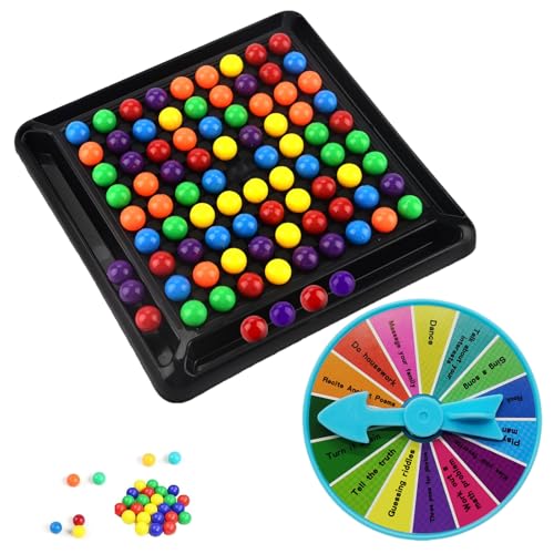 VARKAGE 80 Stück Intellektuelles Schachbrett, Schachbrett Doppelduell mit Strafscheibe, Rainbow Ball Elimination Brettspiel Zum Schulung des Logischen Denkens,Intellektuelle Spiele für Kinder von VARKAGE