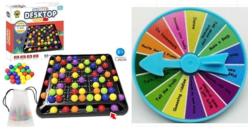 VARKAGE 80 Stück Intellektuelles Schachbrett, Schachbrett Doppelduell mit Strafscheibe, Rainbow Ball Elimination Brettspiel Zum Schulung des Logischen Denkens,Intellektuelle Spiele für Kinder von VARKAGE