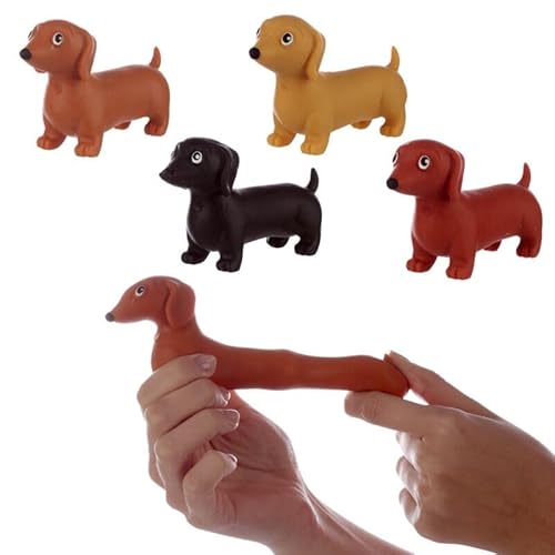 Stressabbau für Hunde, Dackel, elastisch, sortiert | weiches und entspannendes Spielzeug | perfekt zum Stressabbau | Höhe 7 cm, Breite 11 cm, Tiefe 3,5 cm Stressabbau für Hunde, Dackel, elastisch, sortiert | weiches und entspannendes Spielzeug | perfekt zum Stressabbau | Höhe 7 cm, Breite 11 cm, Tiefe 3,5 cm von VARZI