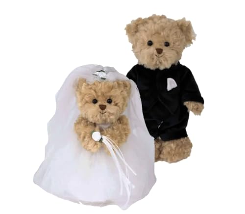 VARZI Plüsch Bär Teddy Brautpaar Bride und Groom 25 cm 1956 von VARZI