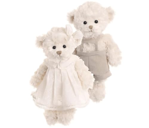 VARZI Plüschbär Teddy Sweet Aurora und Leonardo weiß 35 cm – Geschenkidee 1956 (Aurora) von VARZI