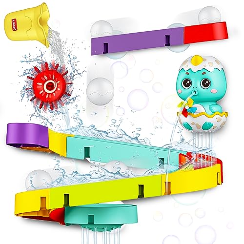 Badespielzeug Track Game Badewannenspielzeug für Kinder ab 2 3 4 5, Kleinkinder Ball Wand Track Toy Dusche Wasser Rutsche Spiel, Badewanne Spielzeug Geschenk von VATOS