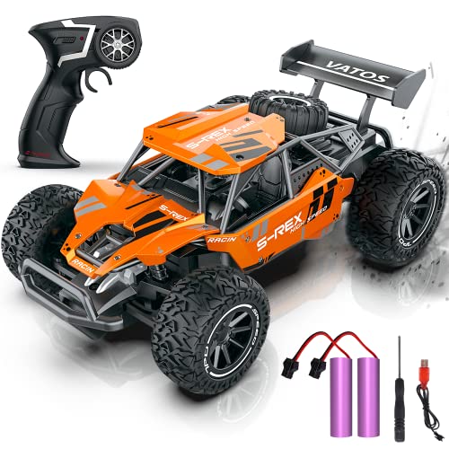 VATOS 1:16 Ferngesteuertes Auto RC Auto für Kinder - 2,4 GHz 2WD Offroad Monstertruck 15km/h Geländewagen Buggy Elektrisches Spielzeugauto RC Fahrzeug LKW mit Zwei Batterien für Jungen & Mädchen von VATOS