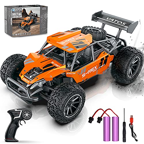 VATOS Ferngesteuertes Auto, 2,4 GHz 1:16 RC Auto Monster Truck Fernbedienung Auto 2WD Offroad RC Fahrzeug 15km/h Geländegängig RTR LKW Spielzeug für Kinder Jungen & Mädchen von VATOS