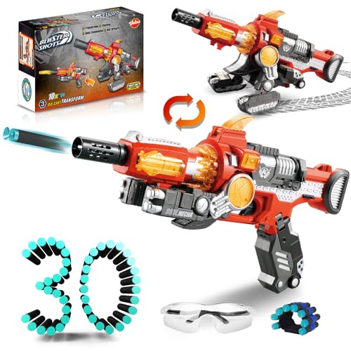 VATOS Foam Blaster Spielzeugpistole für Kinder, 2 in 1 Verformung Flugabwehrkanone und weiche Kugel Spielzeugpistole mit 30Darts, manuelle Foam Blasters Schießen Spielzeug Geschenk für 6-10 Jahre alt VATOS Foam Blaster Spielzeugpistole für Kinder, 2 in 1 Verformung Flugabwehrkanone und weiche Kugel Spielzeugpistole mit 30Darts, manuelle Foam Blasters Schießen Spielzeug Geschenk für 6-10 Jahre alt von VATOS