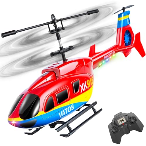 VATOS Ferngesteuerte Helikopter, 2,4GHz Ferngesteuerter Hubschrauber mit Gyro & LED-Licht RC Hubschrauber für Kinder ab 10+ Jahren, 3,5-Kanal Feste Höhe Flugspielzeug für Kinder/Erwachsene/Anfänger VATOS Ferngesteuerte Helikopter, 2,4GHz Ferngesteuerter Hubschrauber mit Gyro & LED-Licht RC Hubschrauber für Kinder ab 10+ Jahren, 3,5-Kanal Feste Höhe Flugspielzeug für Kinder/Erwachsene/Anfänger von VATOS