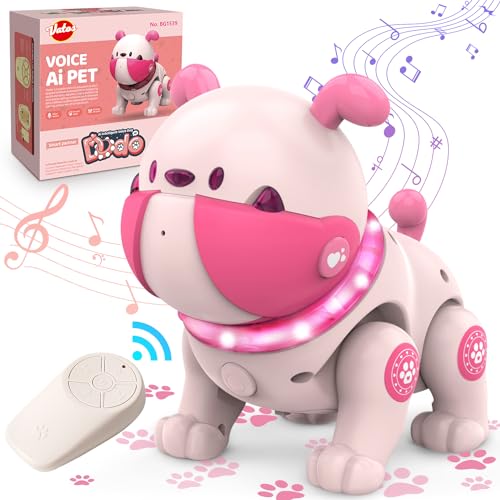 Roboter Hund Ferngesteuerter Spielzeug für Kleinkinder Baby - Remote Control Robot Toy Welpe mit LED, Gag Hundespielzeug Voice Rocording & Changing, Farting Touch Reaction von VATOS