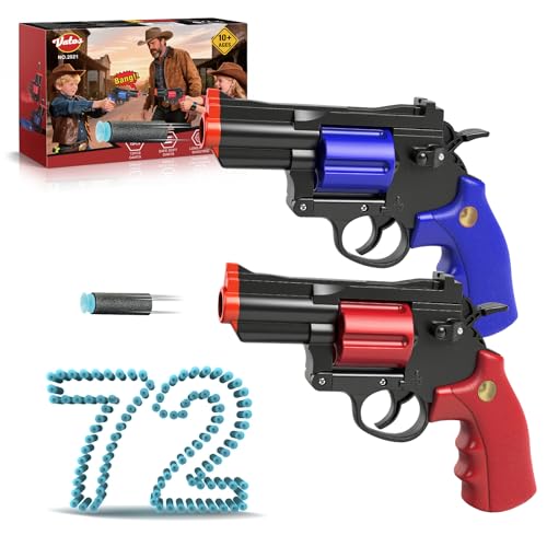 VATOS Spielzeug Revolver Pistole, 2 PCS Revolver Spielzeug Schaumstoff Blaster mit 72 weichen Kugeln, pädagogische Modell Schießen Spiele Geschenke für Jungen und Mädchen, Kinder 10+ Jahre alt VATOS Spielzeug Revolver Pistole, 2 PCS Revolver Spielzeug Schaumstoff Blaster mit 72 weichen Kugeln, pädagogische Modell Schießen Spiele Geschenke für Jungen und Mädchen, Kinder 10+ Jahre alt von VATOS