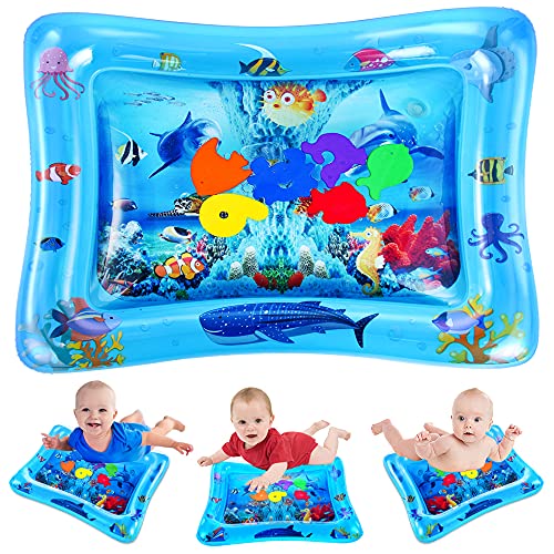 VATOS Wassermatte Baby, Wasserspielmatte BPA-frei Spielzeuge Baby 3 6 9 Monate, Aufblasbare Wassermatte ist Perfektes Sensorisches Spielzeug für Frühe Entwicklung für Säuglinge und Kleinkinder von VATOS