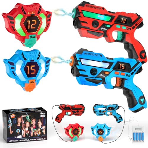 VATOS Wiederaufladbare Laser Tag Set 2 Packs - Echtzeit-Daten SYNC Infrarot Laser Tag Sets, 2 Spieler Lazer Tag Shooting Game für Kid Teen Alter 6-12 Jahre alt Spielen drinnen und draußen VATOS Wiederaufladbare Laser Tag Set 2 Packs - Echtzeit-Daten SYNC Infrarot Laser Tag Sets, 2 Spieler Lazer Tag Shooting Game für Kid Teen Alter 6-12 Jahre alt Spielen drinnen und draußen von VATOS