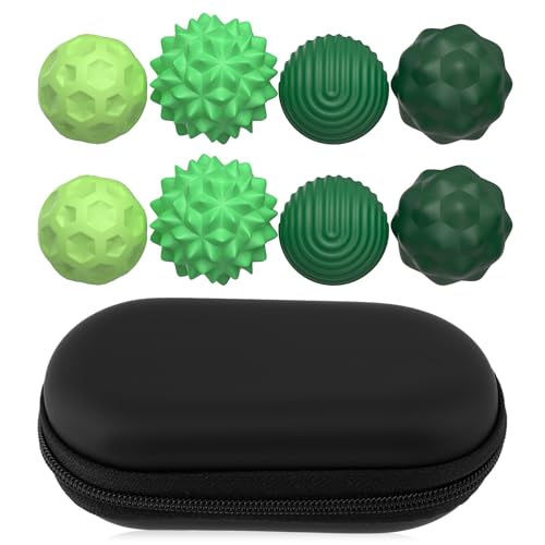 8-teilige Stressbälle mit magnetischer Anziehungskraft und Silikonhülle,Entspannender Magnetball zum Stressabbau,Lustige Magnetbälle aus Silikon,Antistatisch Stress Relief Massage Ball (Grün) von VAVPUP