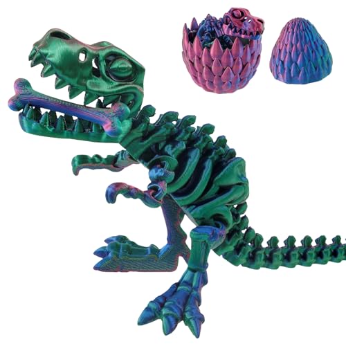 VAVPUP 3D -Gedruckter Drachen- und Dragon Egg Set Realistic 3D Dragon Spielzeug Exquisit 3D Printed Dragon Ornament Kreatives 3D Dragon Egg Spielzeug für Schlafzimmer Schreibtisch Bürodekoration(RGB) von VAVPUP