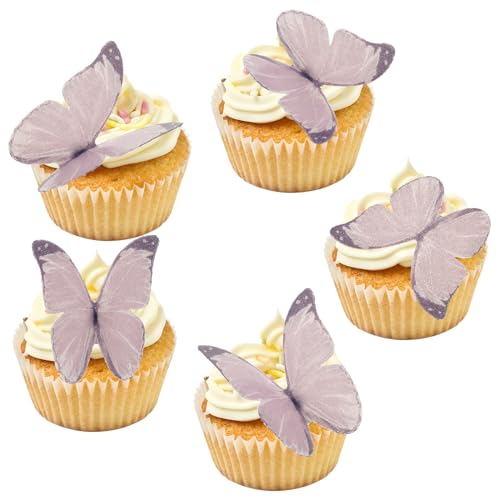 VAVPUP 450pcs essbare Schmetterlinge für Kuchen dekorieren Waferpapier Schmetterlinge 1,7 × 1,37 Zoll Schmetterling Kuchen -Topper 3 Farben Schmetterling Cupcake Topper für Hochzeiten Geburtstagsfeier von VAVPUP