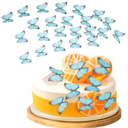 VAVPUP 450pcs essbare Schmetterlinge für Kuchen dekorieren Waferpapier Schmetterlinge 1,7 × 1,37 Zoll Schmetterling Kuchen -Topper 3 Farben Schmetterling Cupcake Topper für Hochzeiten Geburtstagsfeier von VAVPUP