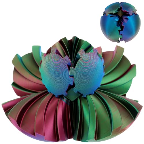 VAVPUP Ausrüstung Ball 3D bedruckte Ausrüstung Kugel Tragbarer Spin Ball kreativer Gerätespielzeug Spielzeugspannung und Angst entspannende Fingerspitze Spielzeug lustiger Relief Stress Ball Plastik P von VAVPUP