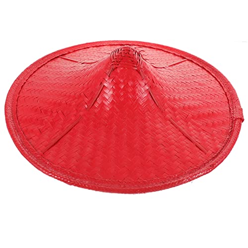 VAYEODEYU Orientalischer Hut，Party Cosplay Hut Reisbauernhut Anime Cosplay Zubehör Reisbauernhüte Dekorativer Hut Partyhüte Ninjas Hut Mann Bambusweberei Japanische Kleidung, 30X30CM von VAYEODEYU