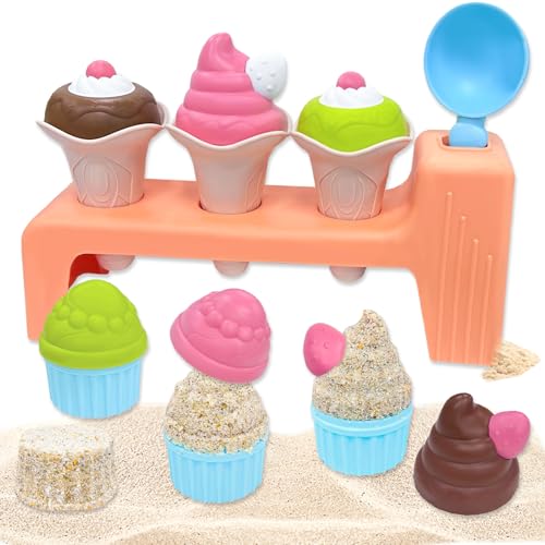 VBACALA Eisständer Sandspielzeug Set Sandkasten Spielzeug Eiscreme Kinder Set,Sandschaufel Eiscremeform Kegel Strandspielzeug Torte,Sandspielzeug ab 3 Jahr Rollenspiele VBACALA Eisständer Sandspielzeug Set Sandkasten Spielzeug Eiscreme Kinder Set,Sandschaufel Eiscremeform Kegel Strandspielzeug Torte,Sandspielzeug ab 3 Jahr Rollenspiele von VBACALA