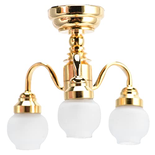 VBESTLIFE 1:12 Dollhouse Chandelier, Dollhouse LED Light Miniatur Elegante LED-Deckenleuchte Dekoration für 1:12 Puppenhaus VBESTLIFE 1:12 Dollhouse Chandelier, Dollhouse LED Light Miniatur Elegante LED-Deckenleuchte Dekoration für 1:12 Puppenhaus von VBESTLIFE