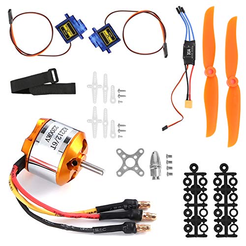 VBESTLIFE Kunststoff + Metall 2212 KV2200 Motor 6035 Propeller Servo 30A, RC Fernbedienung Flugzeug ESC XT60 Set von VBESTLIFE