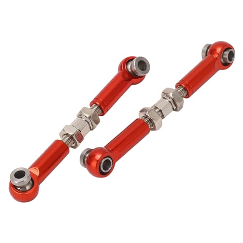 VBESTLIFE RC Lenkstange, 2 Stück Aluminiumlegierung Lenkstange Servo Zuggestänge Teile für MJX 14210, 14209, 16208, 16209, 1/14 RC Car (Rot) von VBESTLIFE