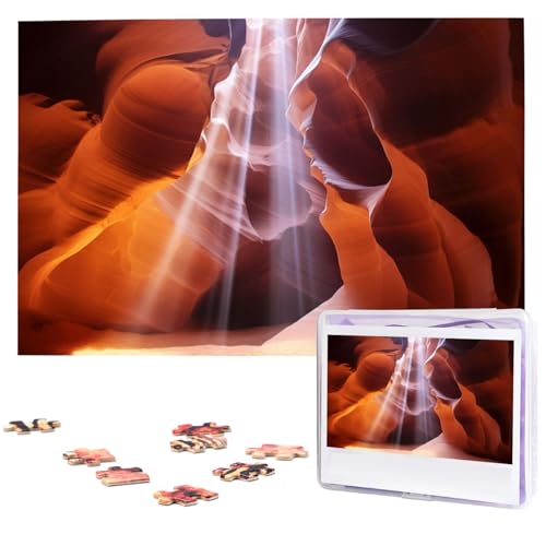 Puzzle für Erwachsene, 1000 Teile, Holzpuzzle, moderne Kunst, Puzzle, Antelope Canyon, anspruchsvolle Puzzles, individuelles Bild, Puzzle, personalisiertes Fotopuzzle für Geschenk, Familie von VBNTY