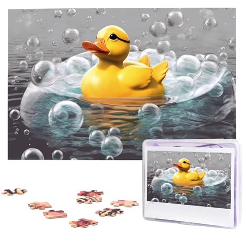 Puzzle für Erwachsene 1000 Teile Holzpuzzle Moderne Kunst Puzzle Bubble Duck Herausfordernde Puzzles Benutzerdefinierte Bilderpuzzle Personalisiertes Fotopuzzle für Geschenk Familie von VBNTY