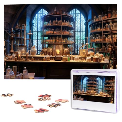 Puzzle für Erwachsene 1000 Teile Holzpuzzle Moderne Kunst Puzzle Chemie Labor Herausfordernde Puzzles Benutzerdefinierte Bilderpuzzle Personalisiertes Fotopuzzle für Geschenk Familie von VBNTY