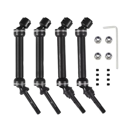 RC Stahl-Antriebswellen Kompatibel Mit Für traxxas Für Slash 4X4 Für SLA017 Für SLA018 Für 1/10 CVD Stahl Vorne Und Hinten Antriebswelle Montage Heavy Duty(Front Rear 4pcs) von VBNYBA