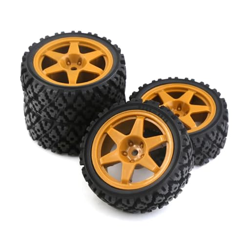 Reifen Kunststoff Räder Kompatibel Mit Tamiya Für XV01 Für XV02 Für TA06 Für TT01 Für TT02 Für PTG-2 144001 A959 1/10 RC Rally Racing Auto Gummireifen Radreifen von VBNYBA